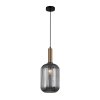 NOWOCZESNA SZKLANA LAMPA WISZĄCA ITALUX ANTIOLA PND-5588-1L-BRO+SG DESIGNERSKA LOFT